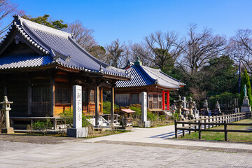 Fototapeta premium 三躰堂と千躰堂 四国霊場第84番札所「屋島寺」 （香川県高松市）