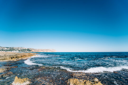 Rocky beach of Xabia Alicante, Spain