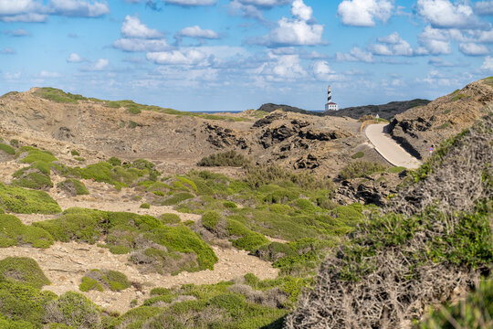 beautiful lighthouse on menorca island