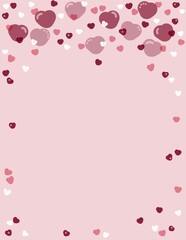 Fototapeta na wymiar Pink background with hearts