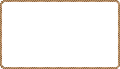 Brown rectangle rope frame, vinatge string border isolated on transparent background, PNG illustration, clip art © i_fleurs