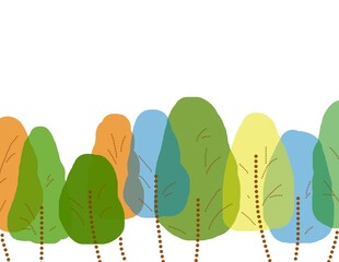 Illustration of an background with trees