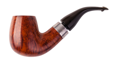 tobacco pipe on transparent background. png file