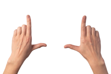 Woman's hand on transparent background. png file