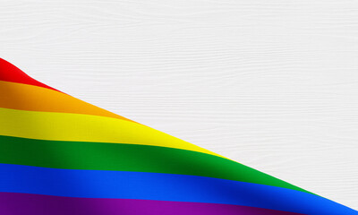LGBTQ+ Flag with copy space. can be used template, background. 3D Rendering