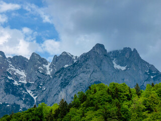 Austria, Salzburg, a large mountain in the background