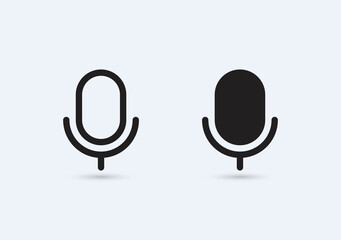 mic icons set