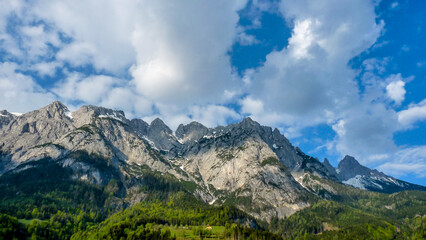 Austria, Salzburg, a large mountain in the background