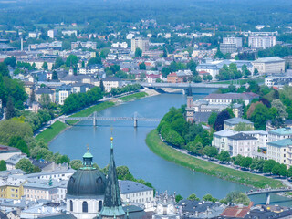 Austria, Salzburg, Salzburg city skyline,