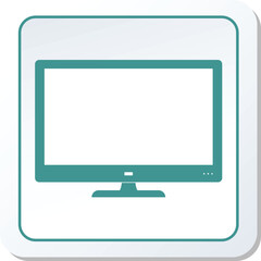 Monitor Icon Vector Graphic Illustration