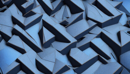 background of abstract hexagons blue black