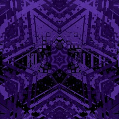 Abstract glitch geometric background. Minimalist fractal art. Unique shape composition