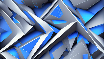 background of abstract hexagons blue black