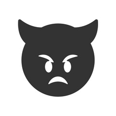 Angry face with horns icon. Goblin symbol modern, simple, vector, icon for website design, mobile app, ui. Vector