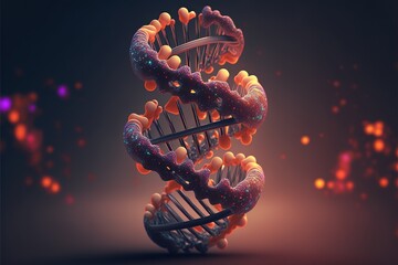 Digital illustration about DNA.