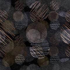 Seamless abstract pattern, gray-brown background. - 558895139