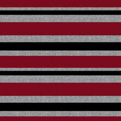 Seamless textured striped pattern. Red, gray and black horizontal stripes.