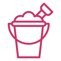 Sand Bucket Icon Style