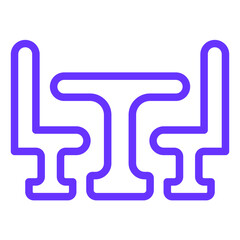 Dining Table Icon Style