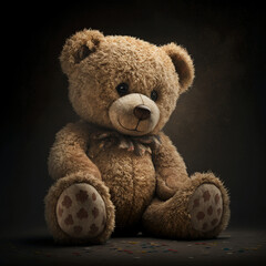 Teddy bear. Children's toy. Generative AI.