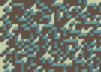 Implementation of Edward Zajec’s “Il Cubo” from 1971. Essentially a Truchet tile set of 8 tiles and rules for placement art illustration