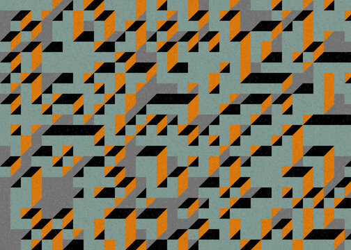 Implementation of Edward Zajec’s “Il Cubo” from 1971. Essentially a Truchet tile set of 8 tiles and rules for placement art illustration