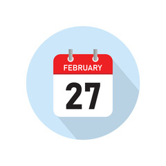 February 27 Concept Design. Vector Illustration.