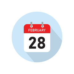 February 28 Concept Design. Vector Illustration.