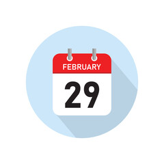 February 29 Concept Design. Vector Illustration.