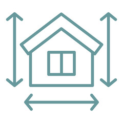 House Measurement Icon Style