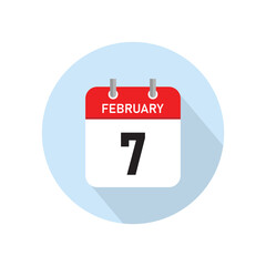 February 7 Concept Design. Vector Illustration.