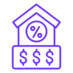 House Loan Icon Style