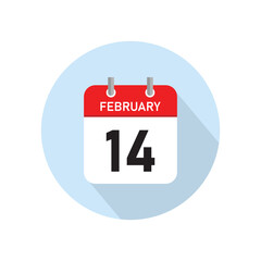 February 14 Concept Design. Vector Illustration.