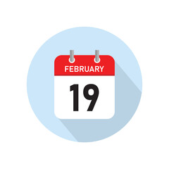 February 19 Concept Design. Vector Illustration.