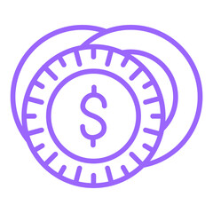 Coins Icon Style