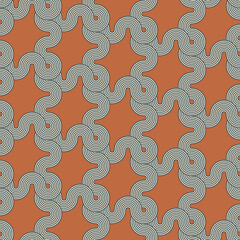 Abstract Complex Wavy Stripes Circles Labyrinth Maze Optical Illusion Hypnotic Geometric Seamless Vector Pattern Trendy Fashion Colors Minimalist Concept Perfect for Allover Fabric Print