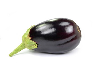 eggplant isolated on white background, clipping path, full depth of field