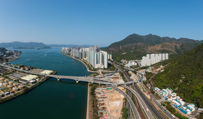 Aerial view of Hong Kong residential area