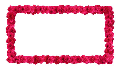 frame red rose for valentine card or wedding event