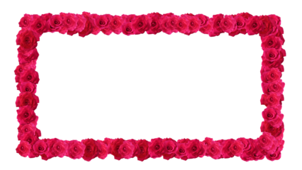 frame red rose for valentine card or wedding event