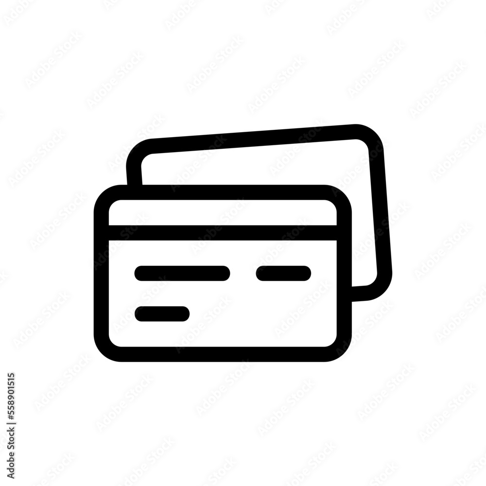 Poster credit card line icon