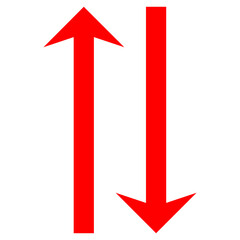 Two Way Arrows on Transparent Background