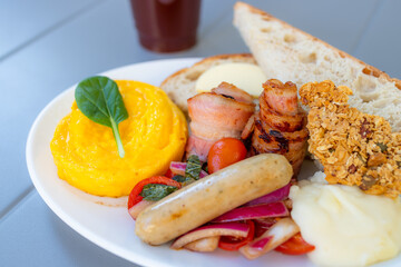 All day breakfast dish in coffee shop