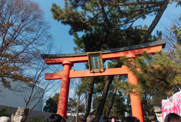 大阪府豊中市の豊中稲荷神社の一の鳥居