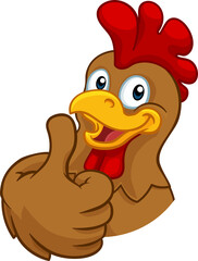 Chicken Cartoon Rooster Cockerel Character
