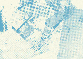 Aesthetic dotted design element. Duo tone poster . Modern art .Abstract composition . Half tone background. Halftone dots texture effect .Contemporary vector design