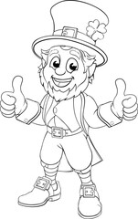 Leprechaun St Patricks Day Cartoon Character