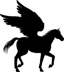 Pegasus Silhouette Mythological Winged Horse