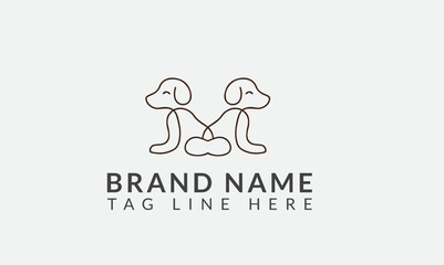 Fototapeta premium dog, logo, vector, pet, cat, design, black, veterinary, logotype, icon, cute, business, background, abstract, food, isolated, vintage, art, illustration, love, concept, cartoon, label, white, animal, 