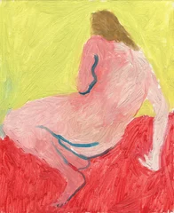 Rolgordijnen abstract woman. oil painting. illustration.  © Anna Ismagilova